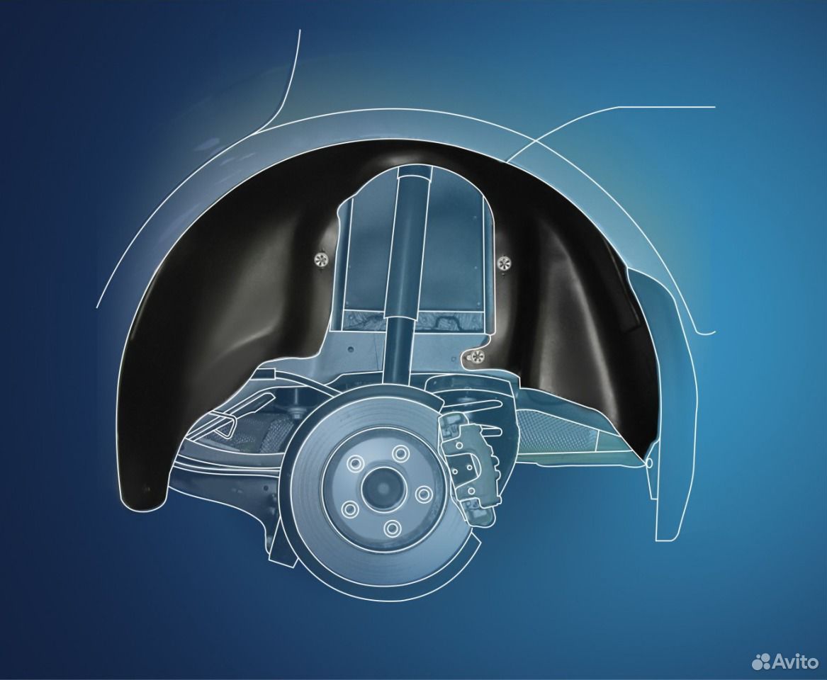 Подкрылки задние на Lada Kalina (хэтчбек)