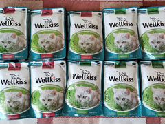 2 кг премиум корма для кошек Wellkiss (Франция)