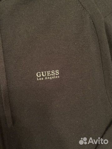 Мужская черная кофта на молнии guess