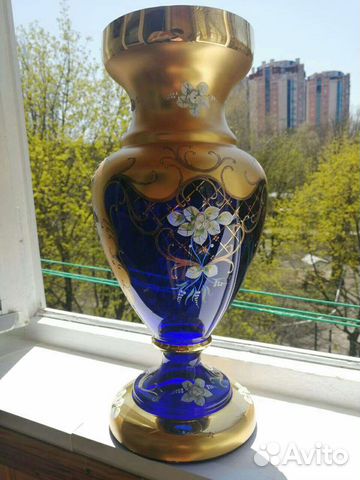 Вазы чешские 44 и 40 см