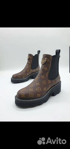Ботинки челси Louis Vuitton кожаные демисезонные