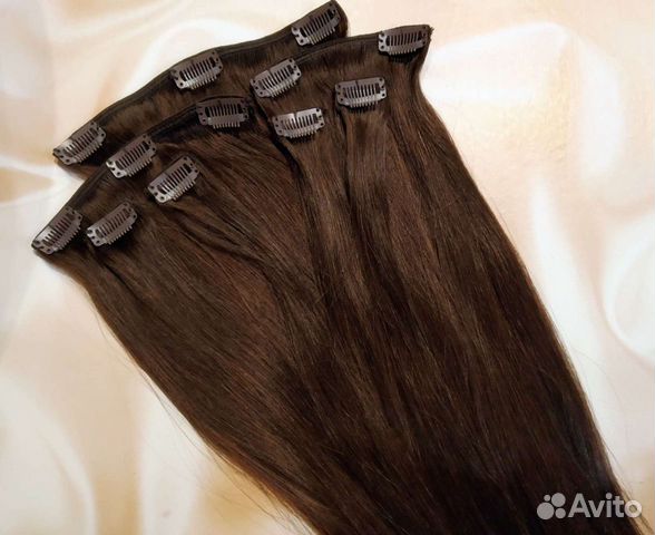 Волосы на заколках трессах натуральные новые