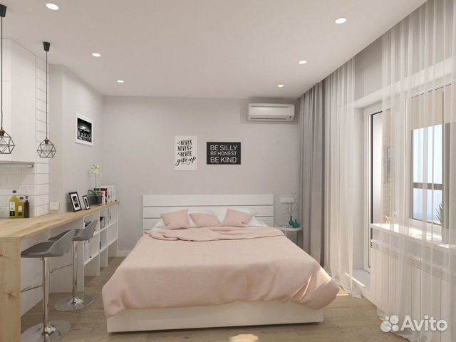 

Квартира-студия, 30 м², 1 кровать