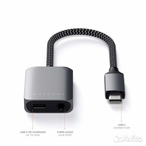 Адаптер Satechi USB C/3,5 mm audio