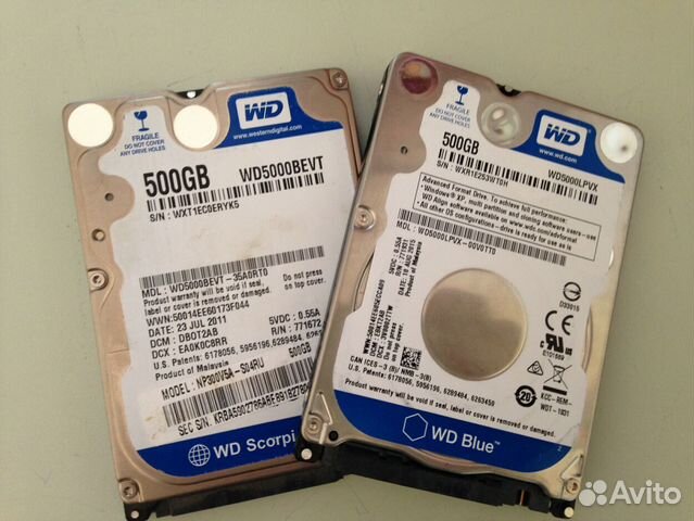 От 160 до 500 Gb для ноута и пк