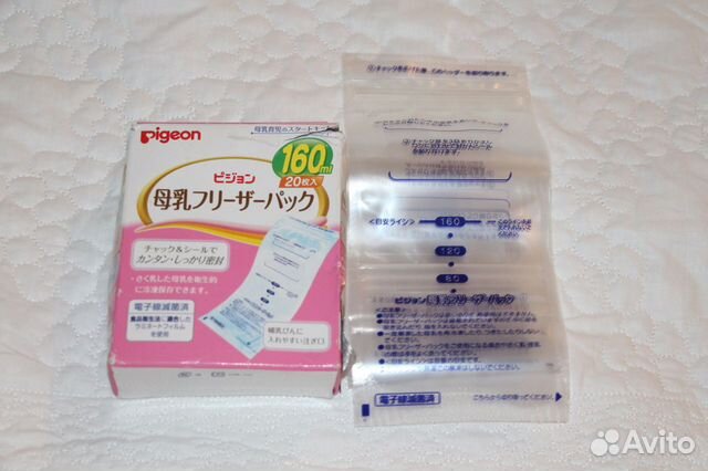 Пакеты для заморозки молока Pigeon 160мл. 6шт