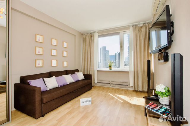 

1-к. квартира, 46 м², 2 кровати