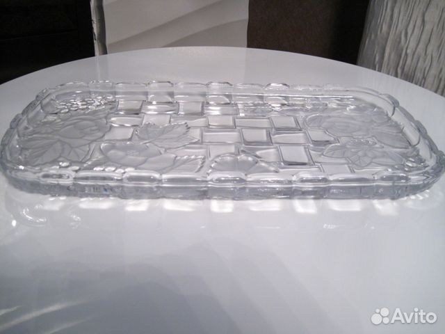 Блюдо из стекла Япония 36x19 см новое В коробке Блюдо из стекла Япония 36x19 см новое В коробке