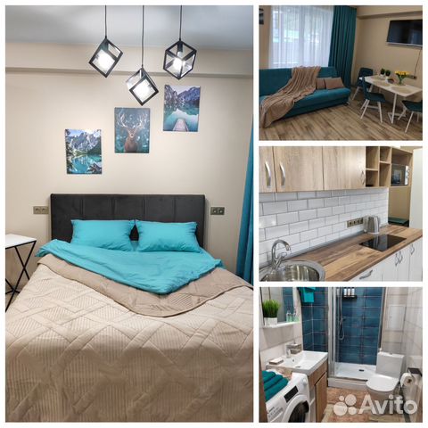 

Квартира-студия, 33 м², 2 кровати