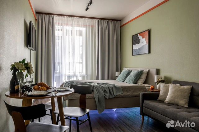 

Квартира-студия, 27 м², 2 кровати
