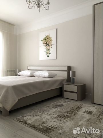 

1-к. квартира, 45 м², 2 кровати