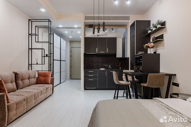 

Квартира-студия, 45 м², 2 кровати