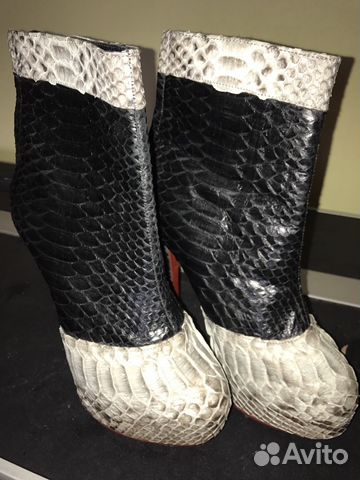Ботильоны из натуральной кожи питона (новые)