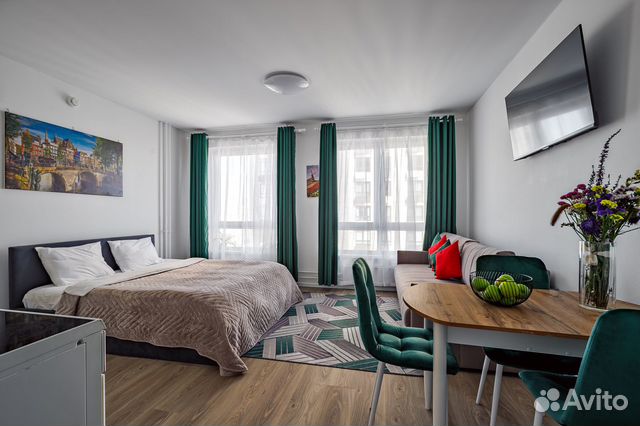 

Квартира-студия, 27 м², 2 кровати