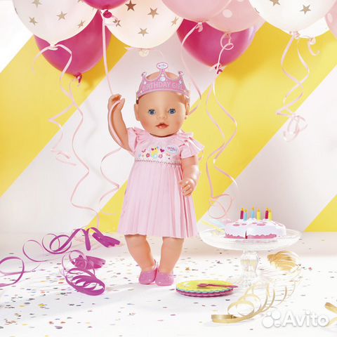 Кукла Беби Бон Нарядная с тортом Baby Born 825-129
