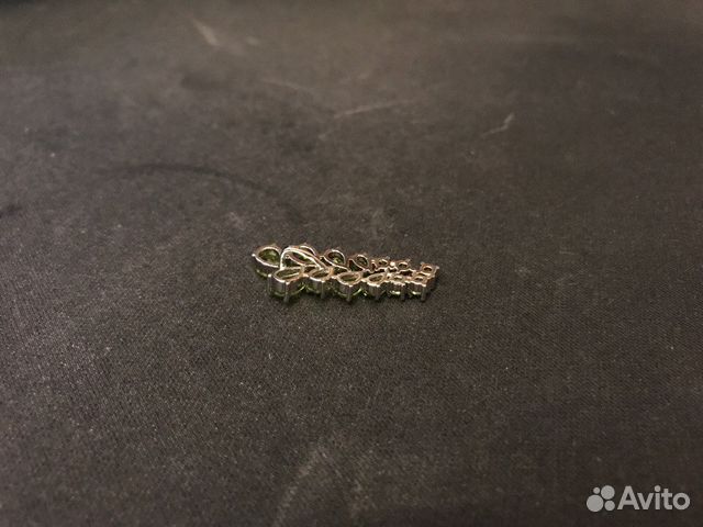 Серебряная подвеска с зеленым цитрином Серебряная подвеска с зеленым цитрином