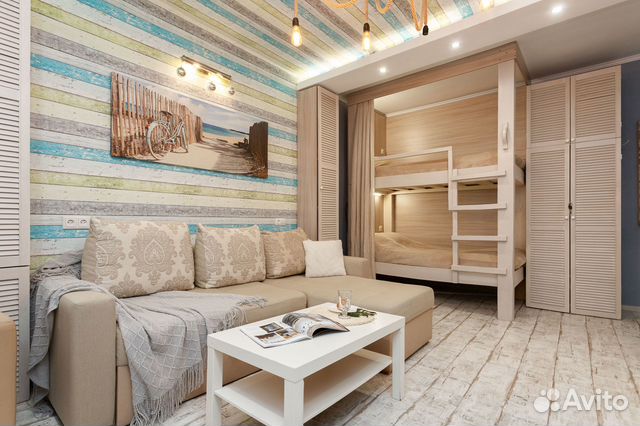 

1-к. квартира, 40 м², 2 кровати