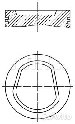 Поршень+палец, с кольцами VW Golf 1,6/ABU 92-94