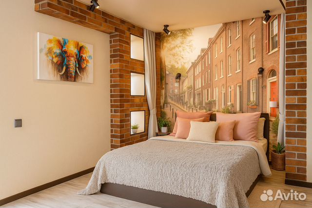 

Квартира-студия, 43 м², 2 кровати