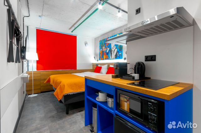 

Квартира-студия, 20 м², 2 кровати