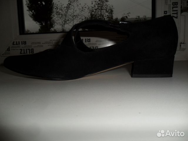 Туфли замшевые черные, р.39, Италия Туфли замшевые черные, р.39, Италия