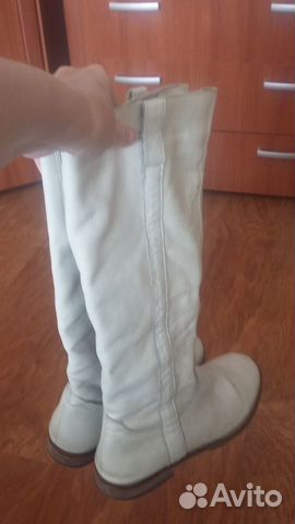 Сапоги original 39-40 Италия 2 пары белые