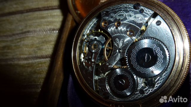 Золотые карманные часы Waltham (USA)