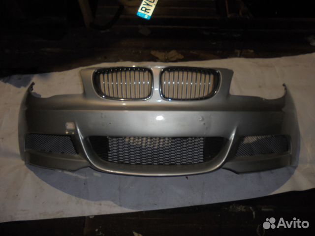 Бампер передний бмв Е87 М. Серебро