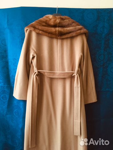 Пальто Max Mara оригинальное с норковым мехом