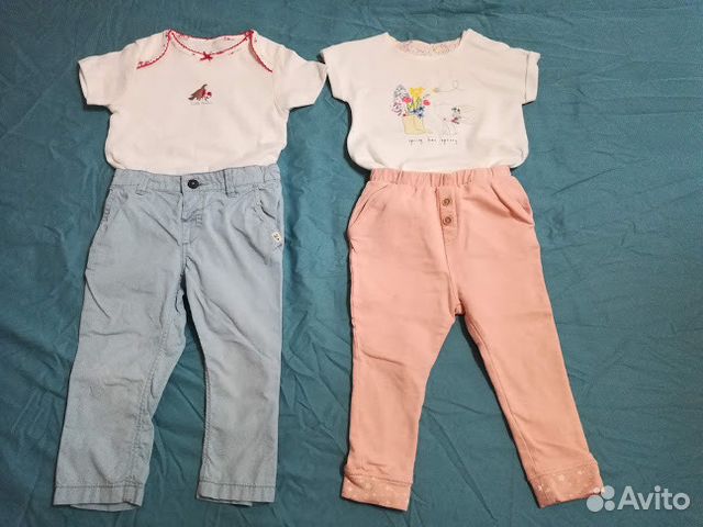 Брюки (H&M, Zara), футболка, боди Mothercare р.86 Брюки (H&M, Zara), футболка, боди Mothercare р.86