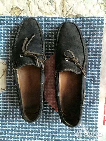 Мокасины Massimo Dutti, размер 42, синие, замша Мокасины Massimo Dutti, размер 42, синие, замша