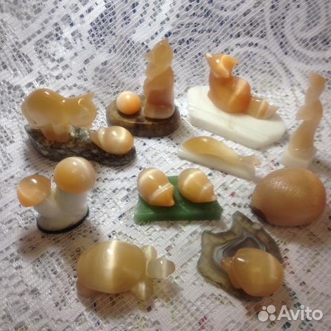 Фигурки животных из селенита коллекция