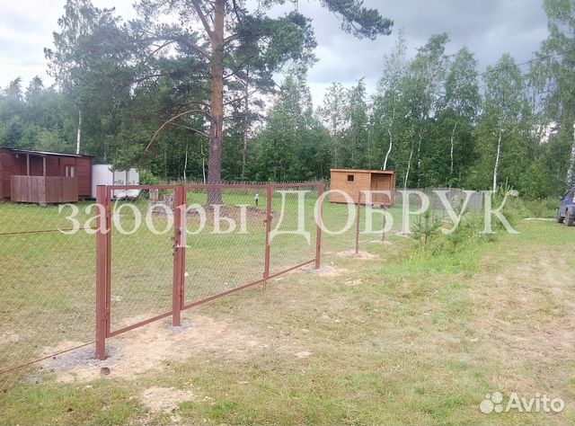 Забор из сетки рабицы под ключ