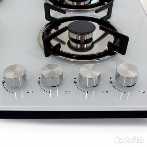 Газовая варочная панель HCG-443 White Газовая варочная панель HCG-443 White