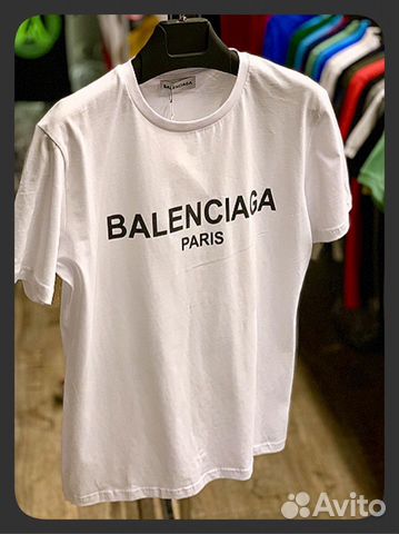 Футболка Balenciaga Paris 2020 черная/белая все ра Футболка Balenciaga Paris 2020 черная/белая все ра