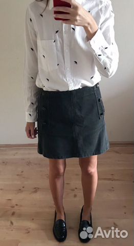 Юбка mango casual (S) из плотного денима