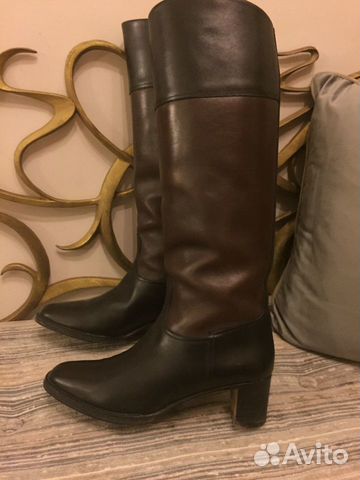 Сапоги марки Hermes черно/корич. Новые, оригинал Сапоги марки Hermes черно/корич. Новые, оригинал