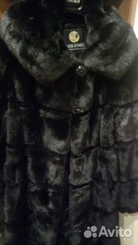Шуба норка чёрная размер М