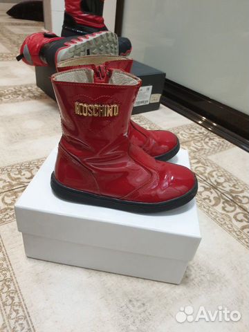 Moschino сапоги красные 25 Moschino сапоги красные 25