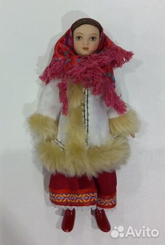 Кукла ручной работы керамика+ткань Италия