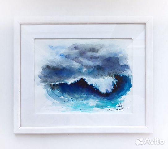 Картина в технике акварель. Подарок. Пейзаж