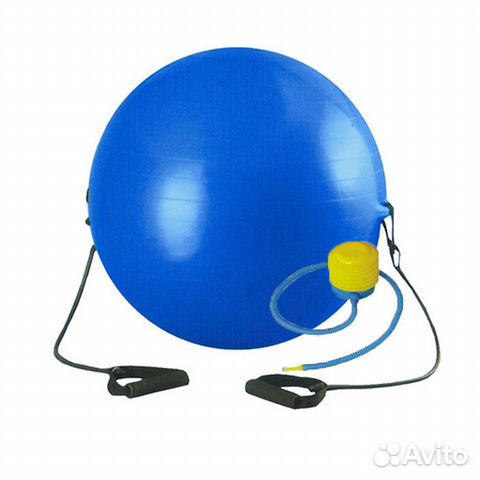 Фитнес мяч 85 см с эспандером насос в комплекте