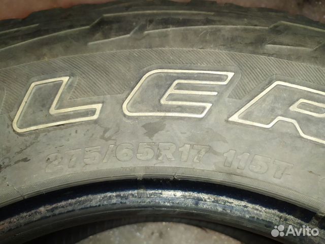Шины б/у Bridgestone Dueler A/T 275/65 R17115T Шины б/у Bridgestone Dueler A/T 275/65 R17115T