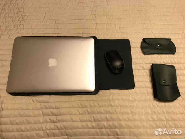 Кожаный чехол для macbook 13