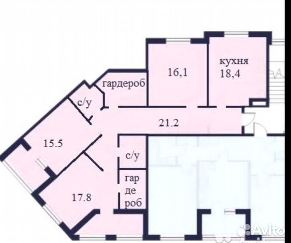 3-к квартира, 127 м², 2/5 эт.
