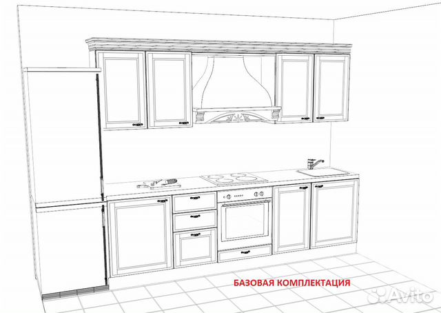 Кухня с фасадами из массива американского ореха Кухня с фасадами из массива американского ореха