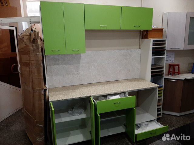 Кухонный гарнитур 1,8 м салатовый Кухонный гарнитур 1,8 м салатовый