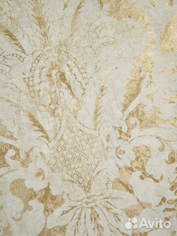 Обои нежно-кремовые светлые с узором США Обои нежно-кремовые светлые с узором США