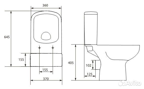 Унитаз компакт Cersanit colour 399 COL011 103016