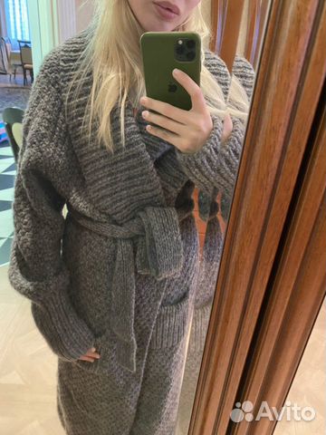 Кардиган вязаный с поясом Кардиган вязаный с поясом